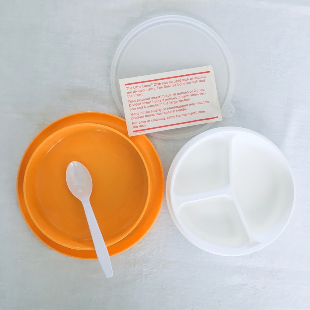 Vintage Tupperware Little Diners divided dish